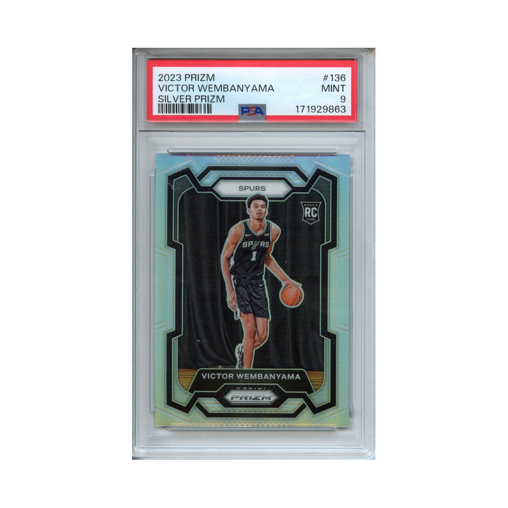 Victor-Wembanyama-Silver-Prizm-2023-Prizm--PSA-9-Vorderseite
