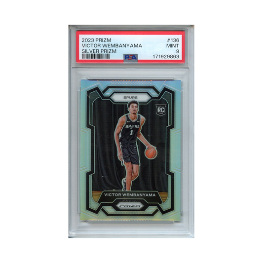 Victor-Wembanyama-Silver-Prizm-2023-Prizm--PSA-9-Vorderseite