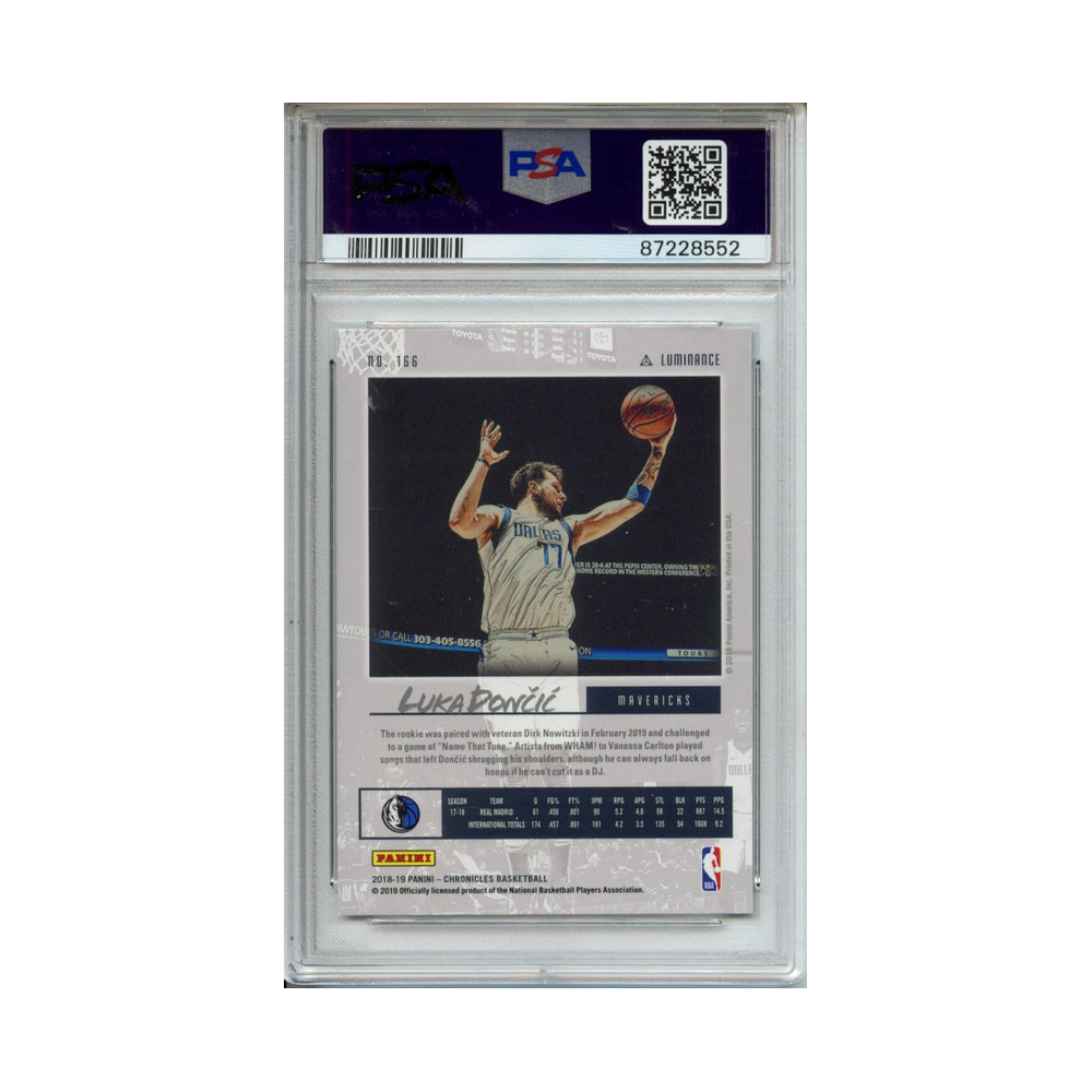 Luka-Doncic-2018-Panini-Chronicles-#3-PSA-10-Rückseite
