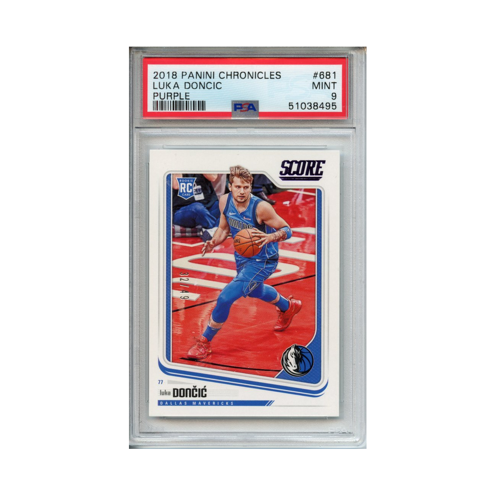 Luka-Doncic-Purple-2018-Panini-Chronicles-#1-PSA-9-Vorderseite