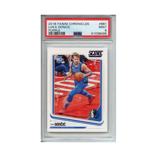 Luka-Doncic-Purple-2018-Panini-Chronicles-#1-PSA-9-Vorderseite