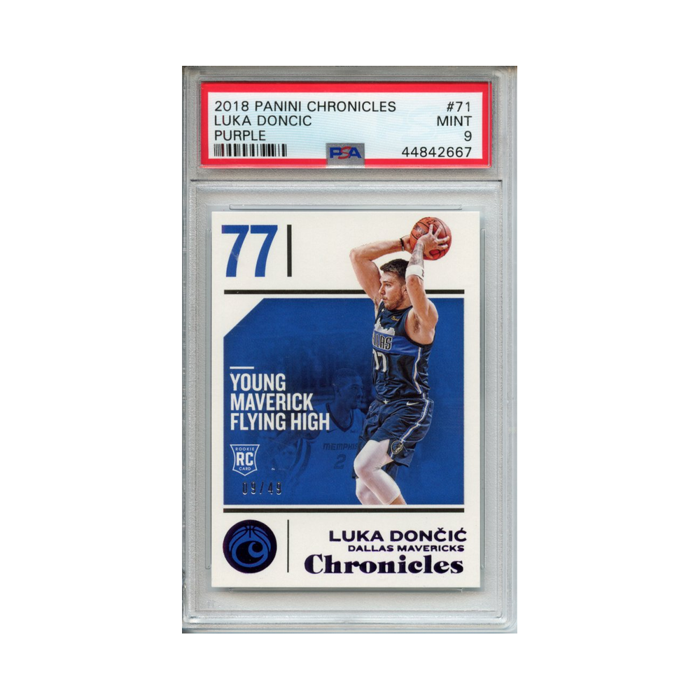 Luka-Doncic-Purple-2018-Panini-Chronicles-#2-PSA-9-Vorderseite