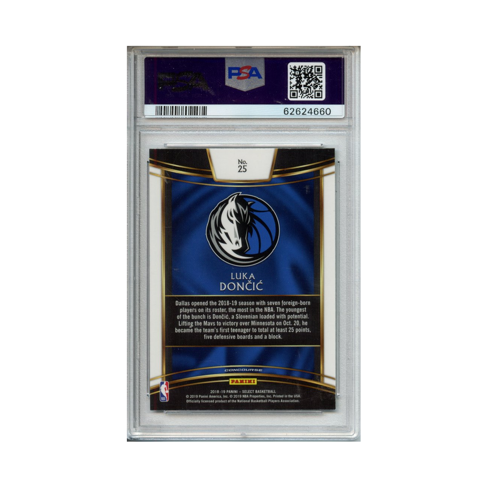 Luka-Doncic-2018-Panini-Select-#1-PSA-10-Rückseite