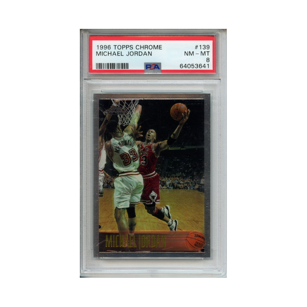 Michael-Jordan-1996-Topps-Chrome-#1-PSA-8-Vorderseite