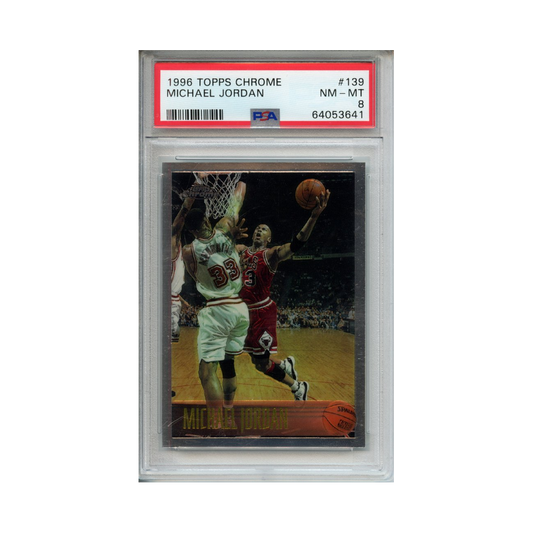 Michael-Jordan-1996-Topps-Chrome-#1-PSA-8-Vorderseite