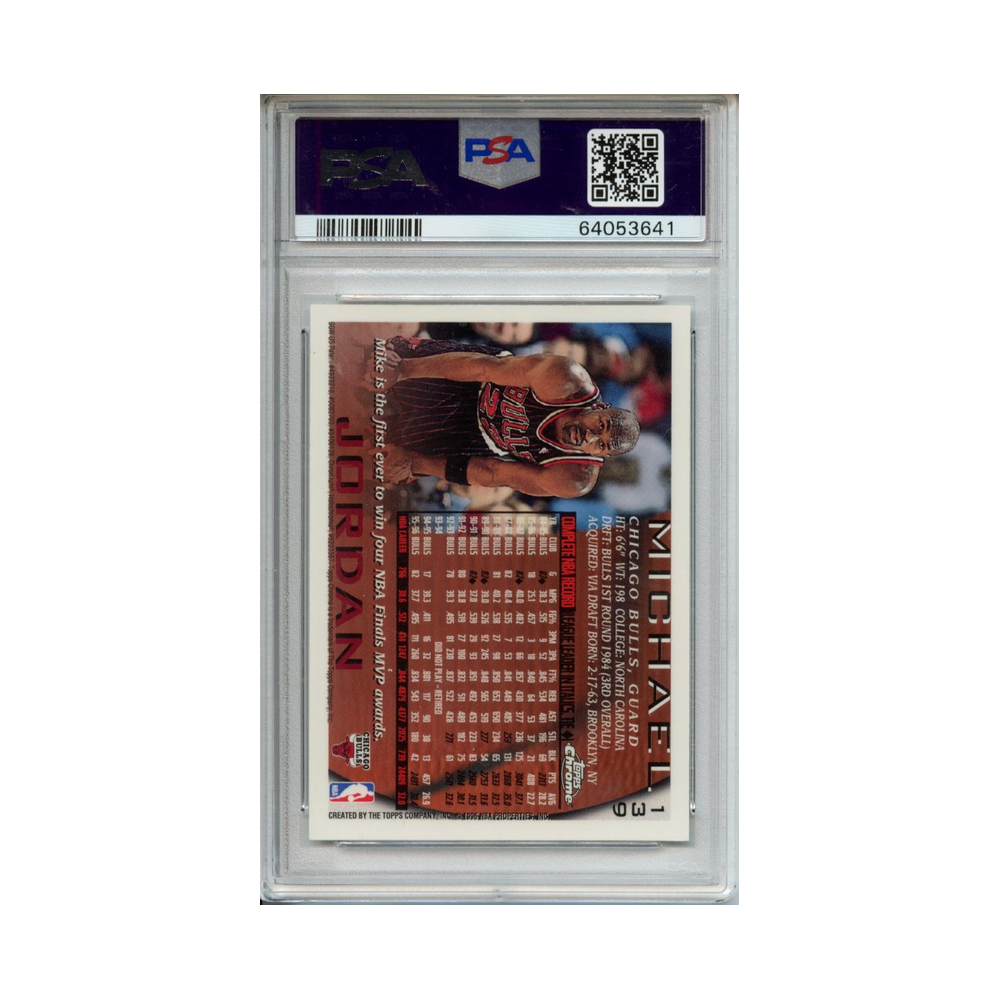 Michael-Jordan-1996-Topps-Chrome-#1-PSA-8-Rückseite