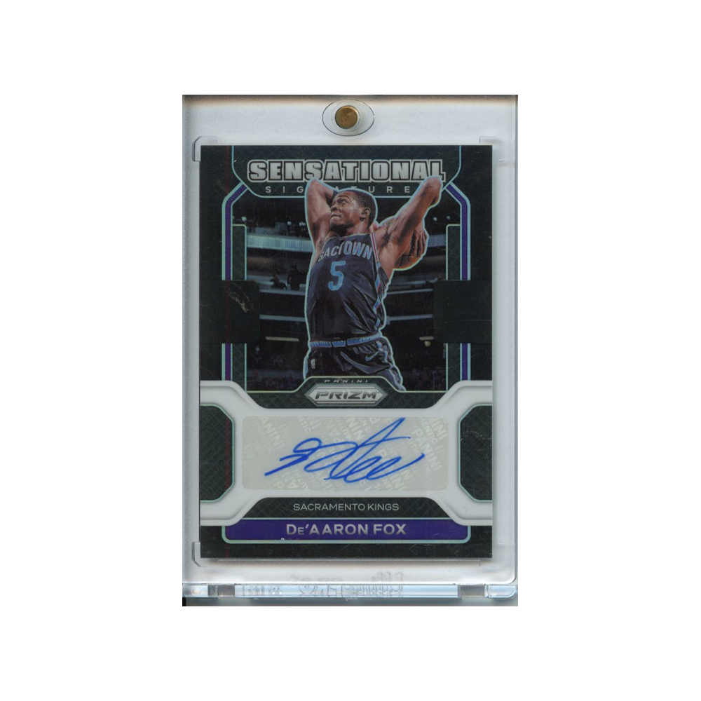 De'Aaron-Fox-Sensational-Signatures-Black-1/1-2021-Prizm-Vorderseite