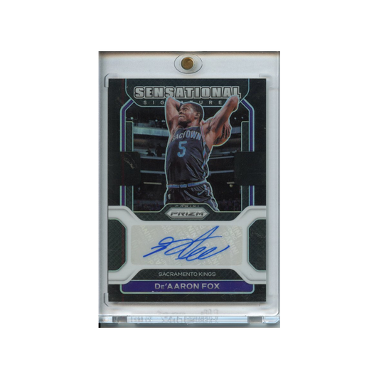 De'Aaron-Fox-Sensational-Signatures-Black-1/1-2021-Prizm-Vorderseite