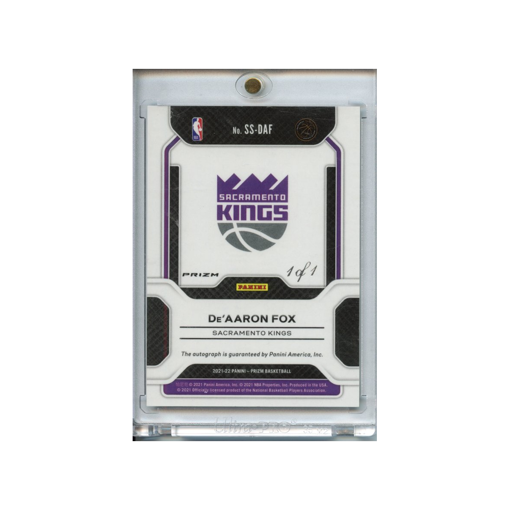 De'Aaron-Fox-Sensational-Signatures-Black-1/1-2021-Prizm-Rückseite