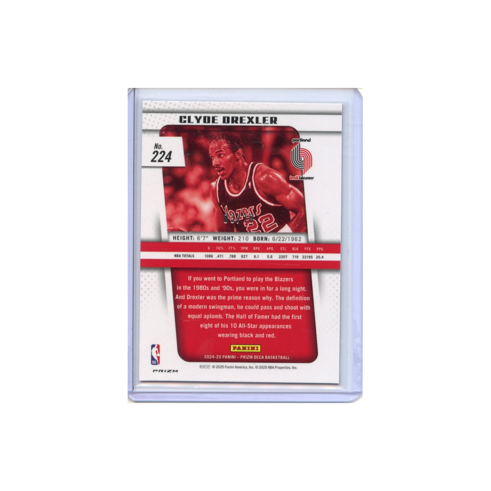 Clyde-Drexler-Gold-Prizm-/10-2024-Prizm-Deca-Rückseite