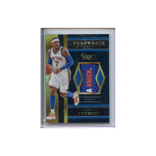 Carmelo-Anthony--Throwback-Memorabilia-Patch-1/1-2017-Select-Vorderseite