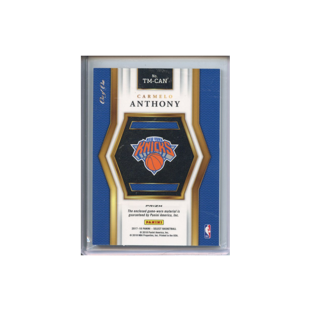 Carmelo-Anthony--Throwback-Memorabilia-Patch-1/1-2017-Select-Rückseite