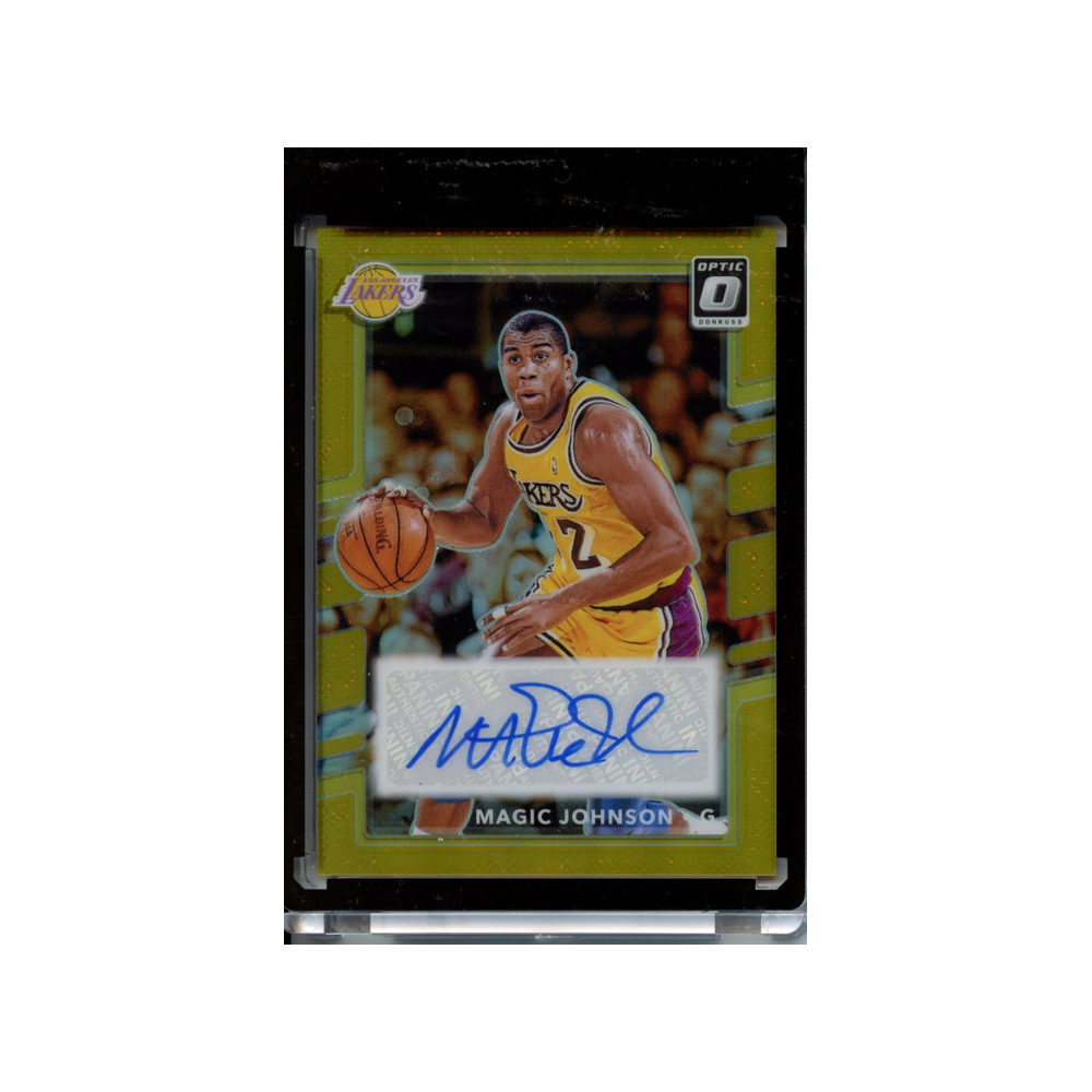 Magic-Johnson-Auto-Gold-Retro-Series-/10-2024-Donruss-Optic-Vorderseite