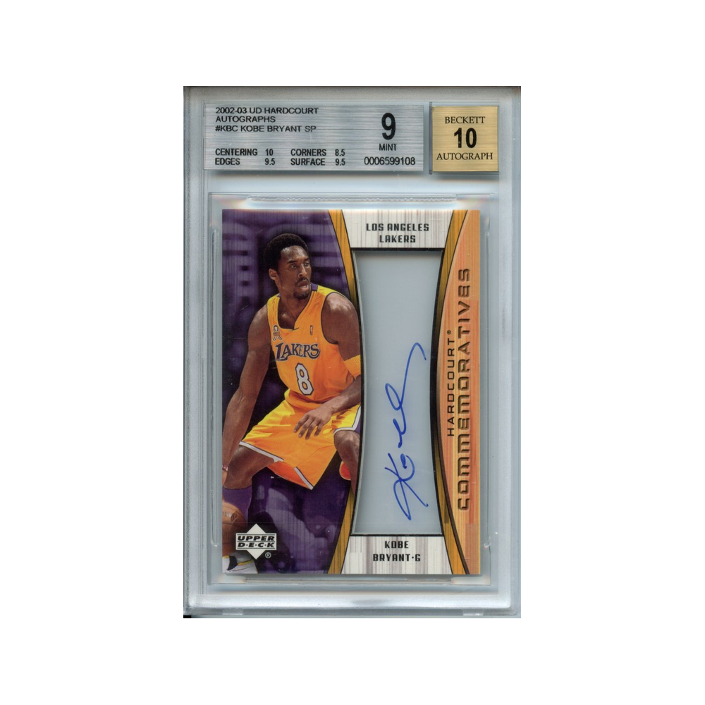 Kobe-Bryant-SP-Autographs-2002-03-Upper-Deck-Hardcourt-BGS-9/10-Vorderseite