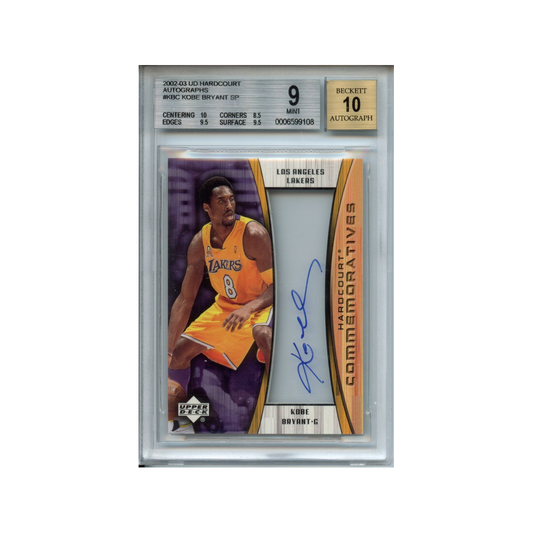 Kobe-Bryant-SP-Autographs-2002-03-Upper-Deck-Hardcourt-BGS-9/10-Vorderseite