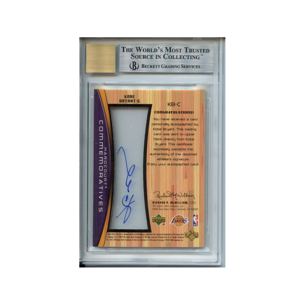 Kobe-Bryant-SP-Autographs-2002-03-Upper-Deck-Hardcourt-BGS-9/10-Rückseite
