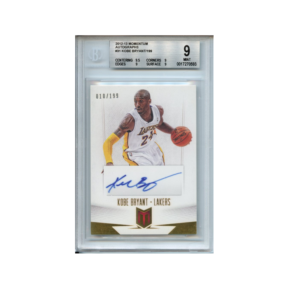 Kobe-Bryant-Autographs-/199-2012-13-Momentum-BGS-9-Vorderseite