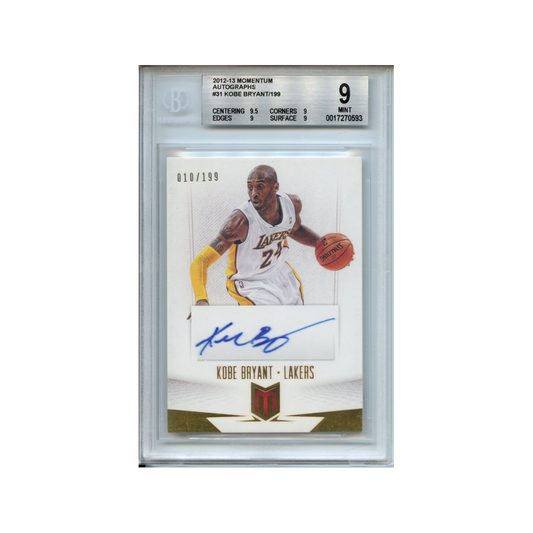 Kobe-Bryant-Autographs-/199-2012-13-Momentum-BGS-9-Vorderseite