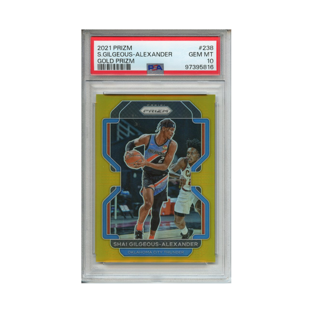 Shai-Gilgeous-Alexander-Gold-Prizm-2021-Prizm-PSA-10-Vorderseite