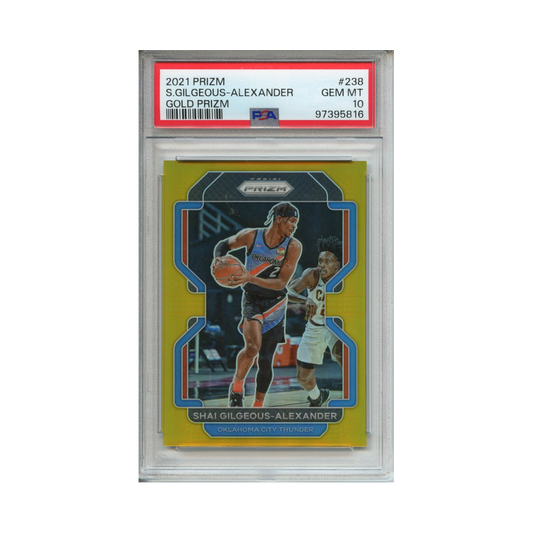 Shai-Gilgeous-Alexander-Gold-Prizm-2021-Prizm-PSA-10-Vorderseite