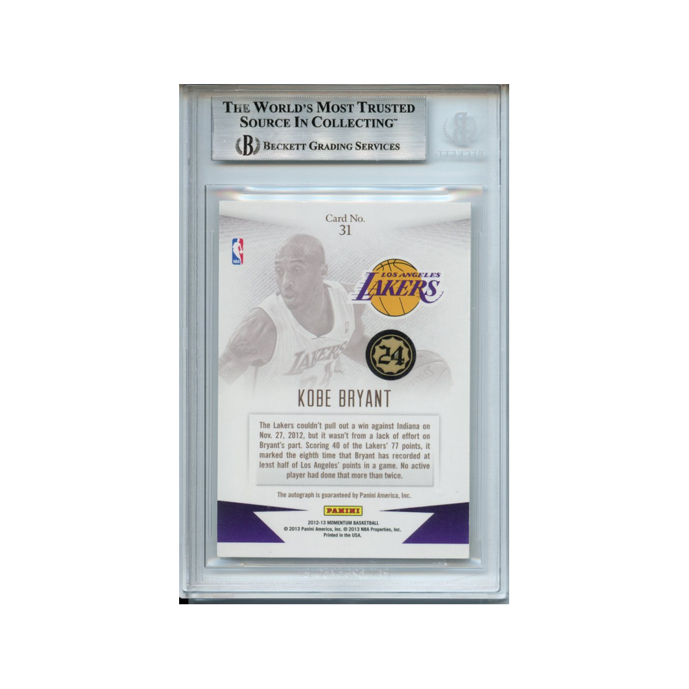 Kobe-Bryant-Autographs-/199-2012-13-Momentum-BGS-9-Rückseite