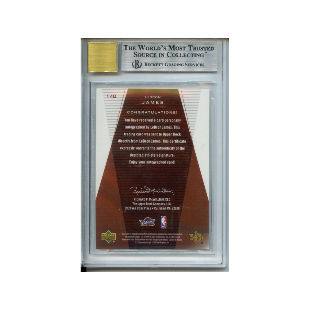 Lebron-James-Autograph-SP-Limited-2003-04-SP-Authentic-BGS-9/10-Rückseite