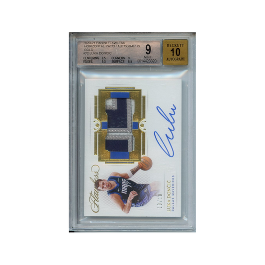 Luka-Doncic-Gold-Horizontal-Patch-Autographs-2020-21-Panini-Flawless-BGS-9/10-Vorderseite