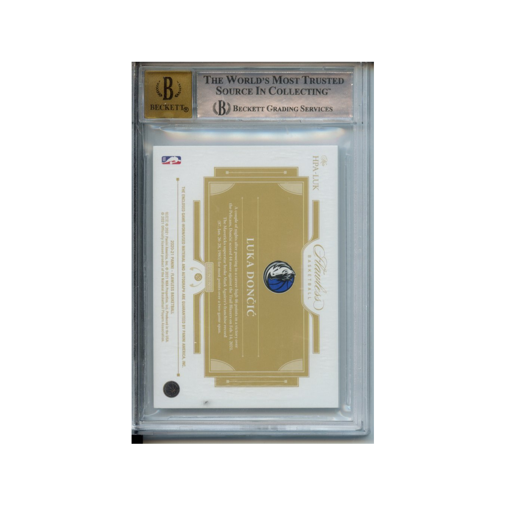 Luka-Doncic-Gold-Horizontal-Patch-Autographs-2020-21-Panini-Flawless-BGS-9/10-Rückseite