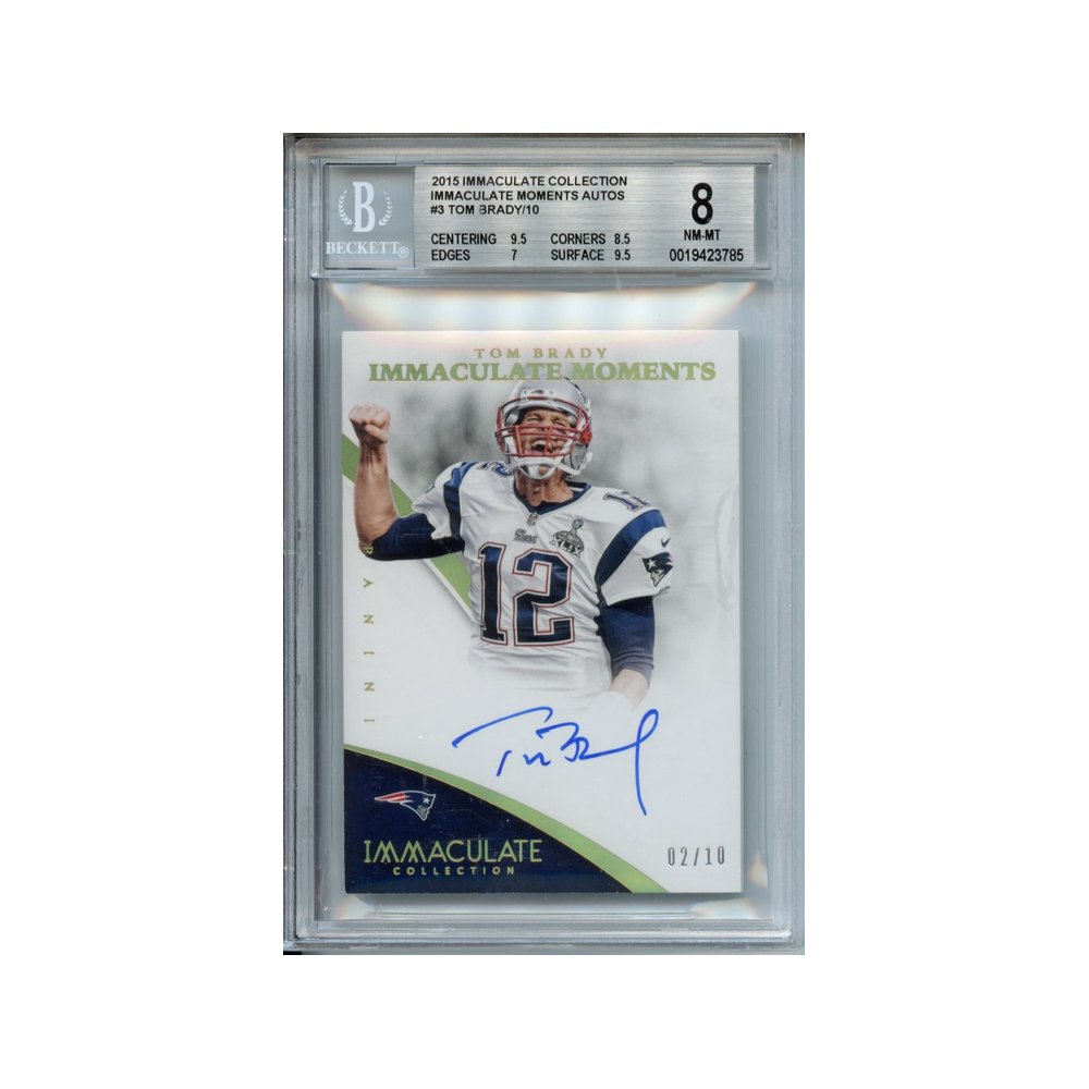 Tom-Brady-Immaculate-Moments-Autos-/10-2015-Immaculate-Collection-BGS-8-Vorderseite