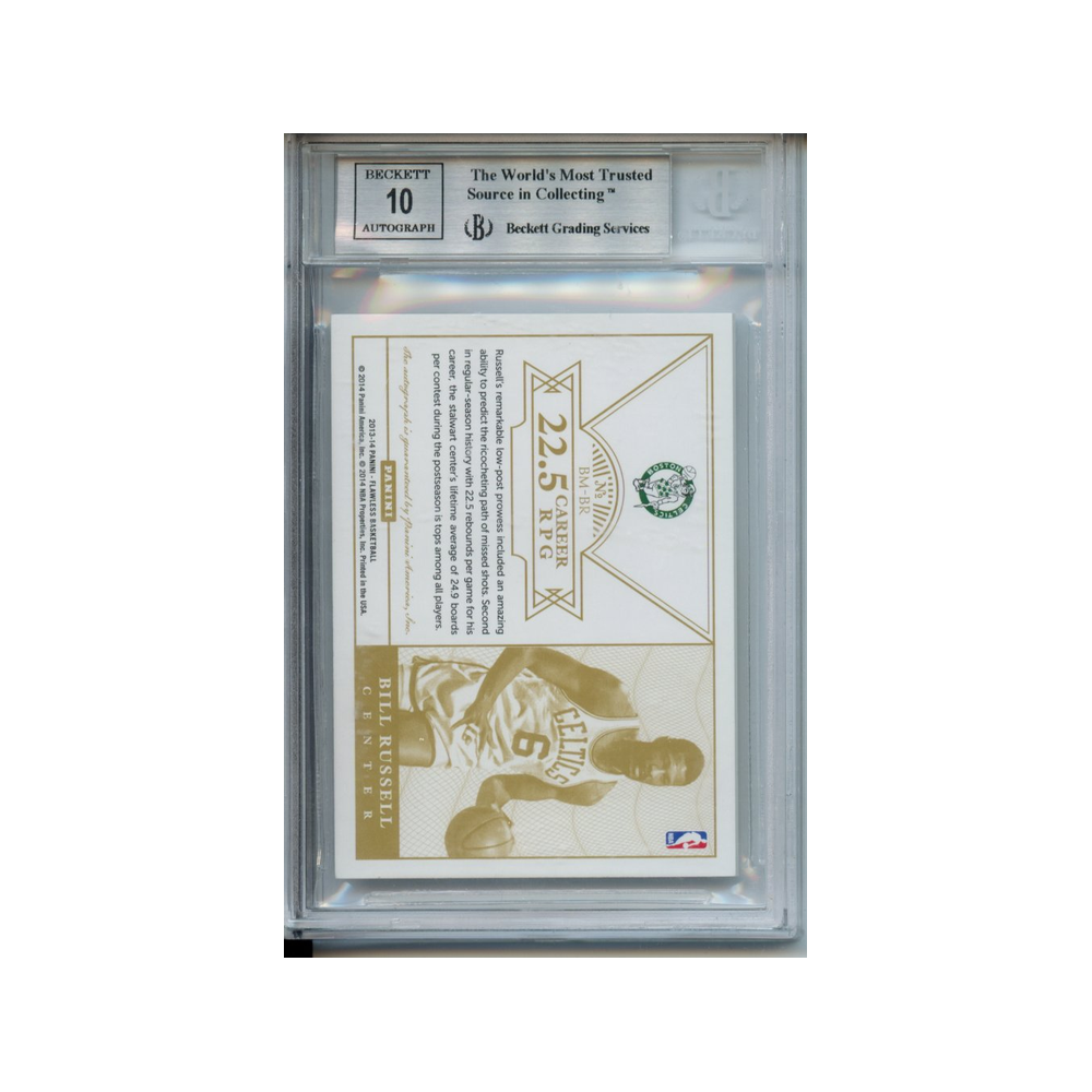 Bill-Russell-Benchmarks-Autographs-2013-14-Panini-Flawless-BGS-9/10-Rückseite