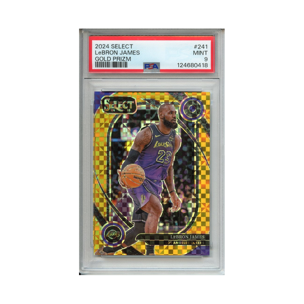 Lebron-James-Gold-Prizm-2024-Select-PSA-9-Vorderseite