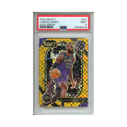 Lebron-James-Gold-Prizm-2024-Select-PSA-9-Vorderseite