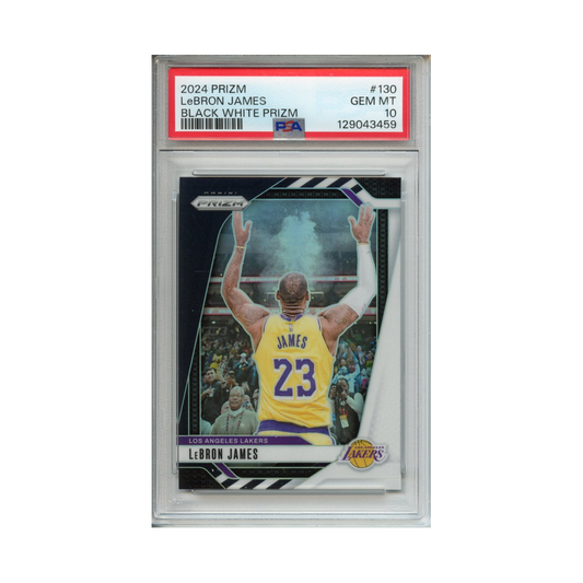 Lebron-James-Black-White-Prizm-2024-Prizm-PSA-10-Vorderseite