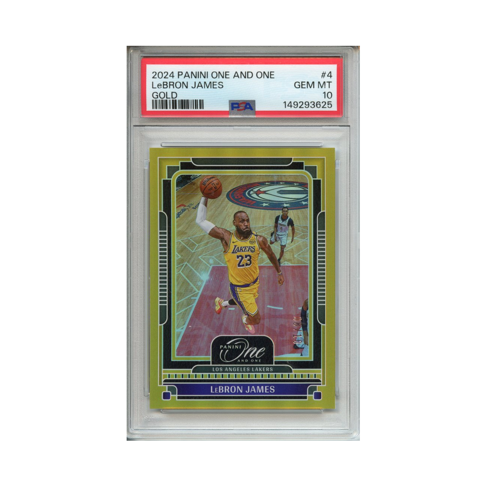 Lebron-James-Gold-2024-Panini-One-and-One-PSA-10-Vorderseite