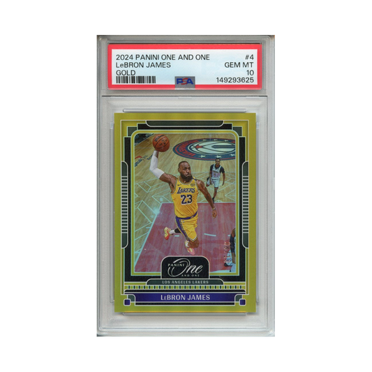 Lebron-James-Gold-2024-Panini-One-and-One-PSA-10-Vorderseite