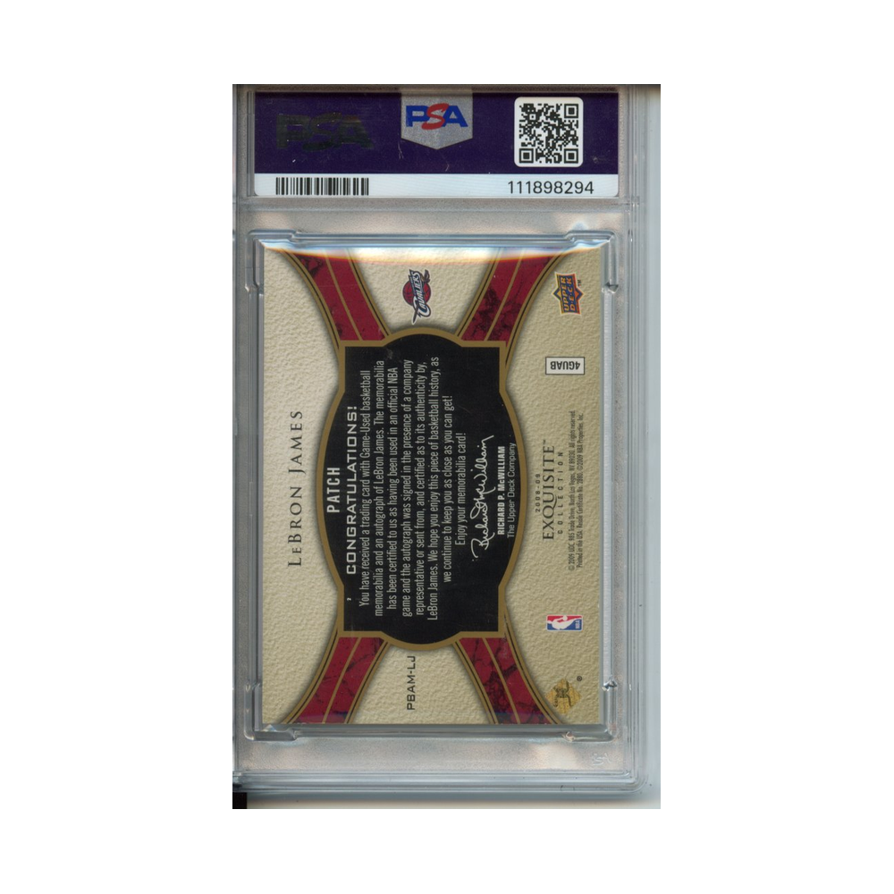 Lebron-James-Player-Box-Patch-Autograph-2008-Upper-Deck-Exquisite-Collection-PSA-6-Rückseite