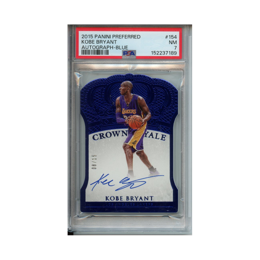 Kobe-Bryant-Autograph--Blue-08/15-Jersey-Number-2015-Panini-Preferred--PSA-7-Vorderseite