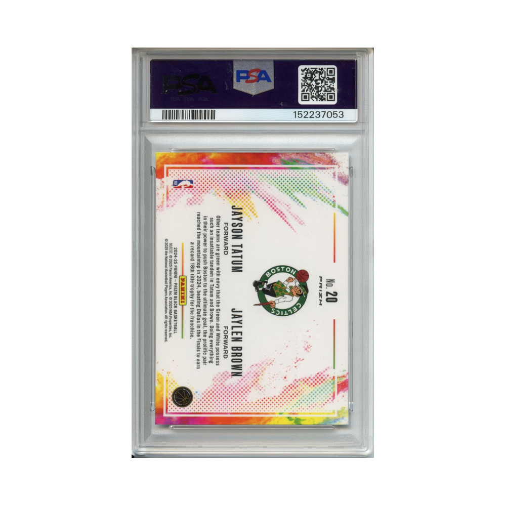 Jayson-Tatum/-Jaylen-Brown-Color-Blast-Duals-2024-Prizm-Black-PSA-10-Rückseite