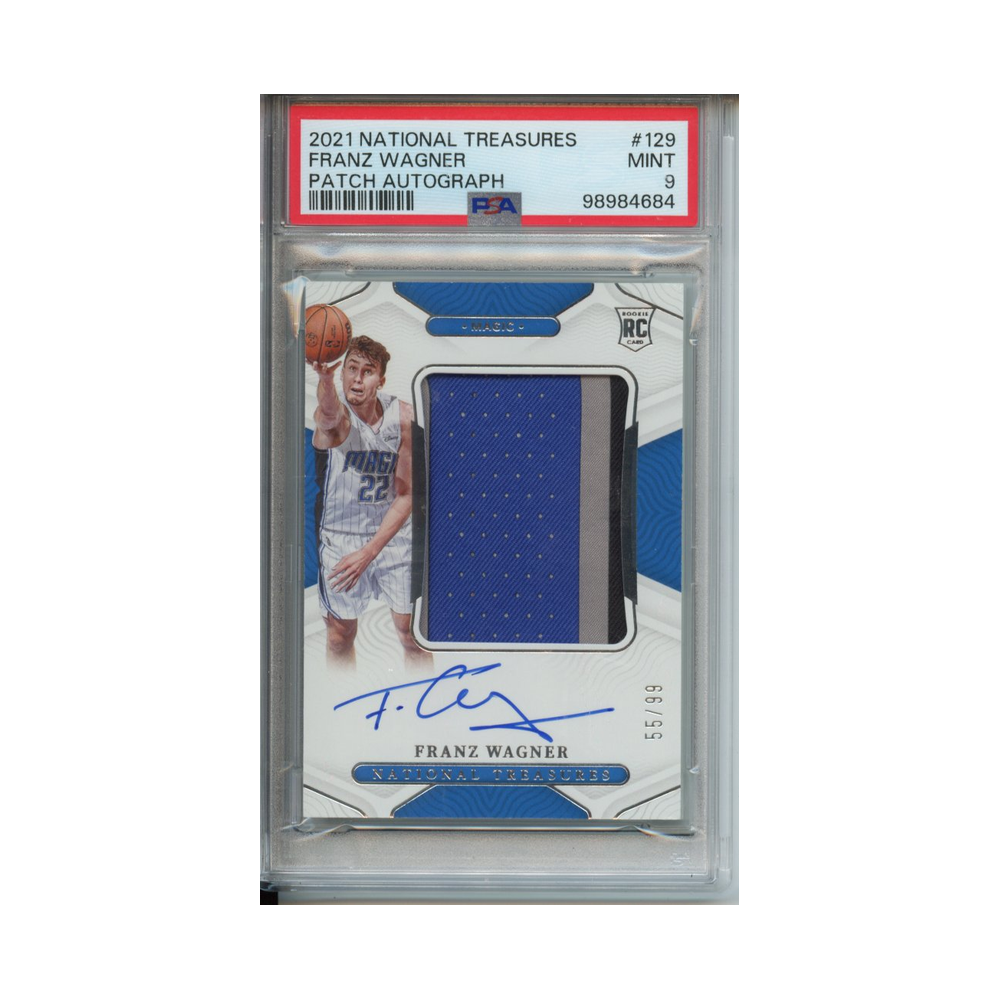 Franz-Wagner-Patch-Autograph-2021-National-Treasures-PSA-9-Vorderseite