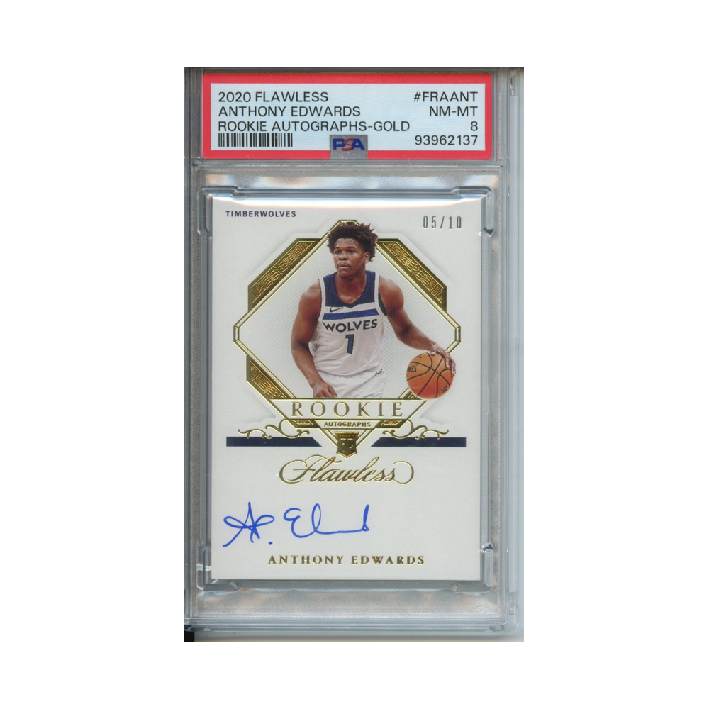 Anthony-Edwards-Rookie-Autographs--Gold-2020-Flawless-PSA-8-Vorderseite
