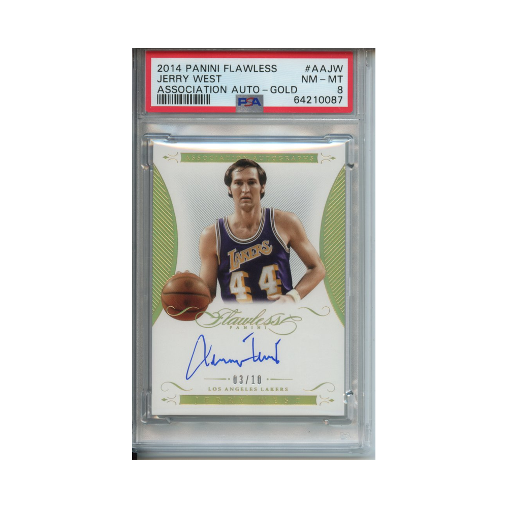 Jerry-West-Association-Autograph-Gold-2014-Panini-Flawless-PSA-8-Vorderseite
