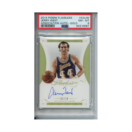 Jerry-West-Association-Autograph-Gold-2014-Panini-Flawless-PSA-8-Vorderseite