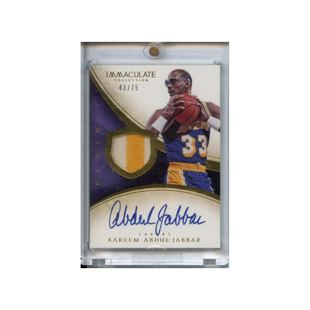 Kareem-Abdul--Jabbar-Patch-Autograph-/75-2013-Immaculate-Collection-Vorderseite