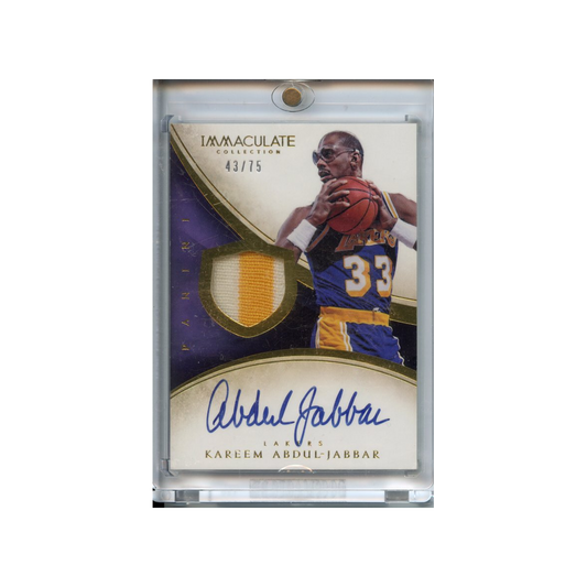 Kareem-Abdul--Jabbar-Patch-Autograph-/75-2013-Immaculate-Collection-Vorderseite