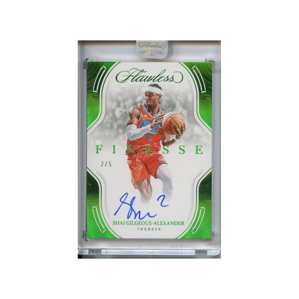 Shai-Gilgeous-Alexander-Autograph-Emerald-Finesse-/5-2024-Flawess-Vorderseite