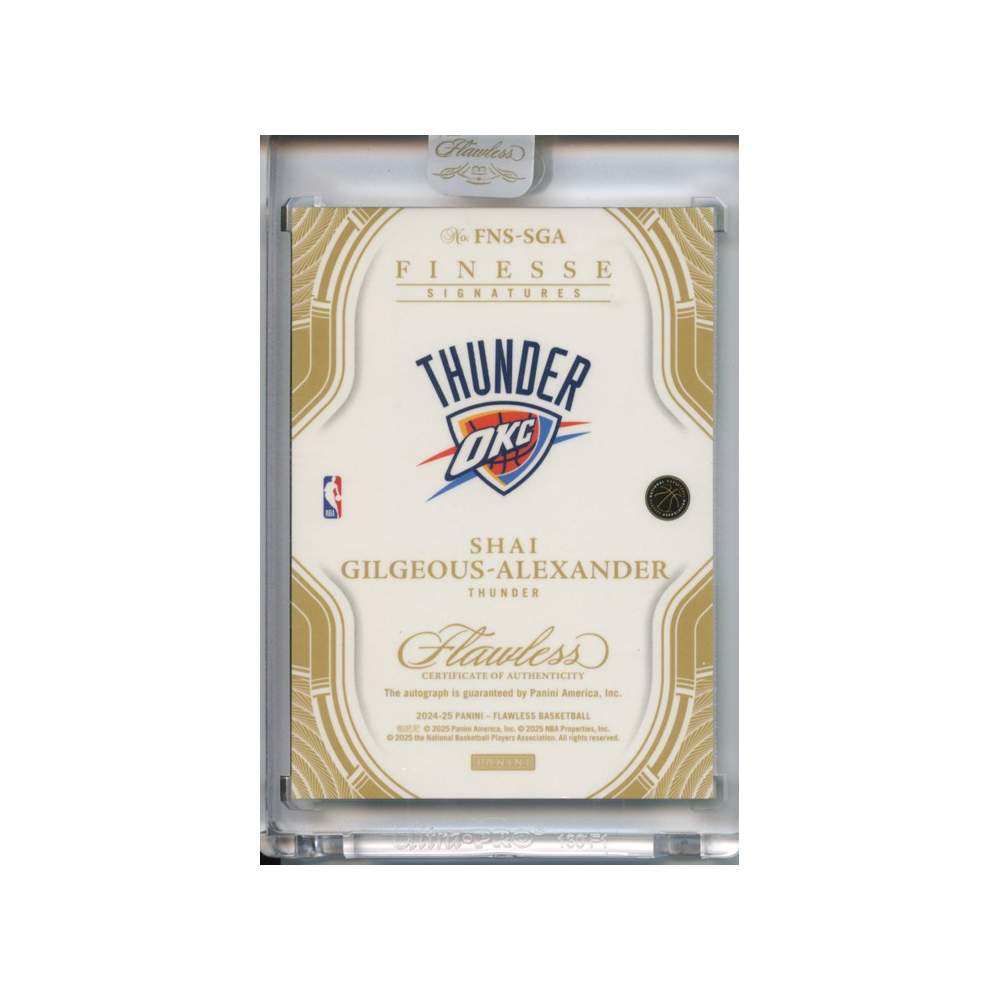 Shai-Gilgeous-Alexander-Autograph-Emerald-Finesse-/5-2024-Flawess-Rückseite