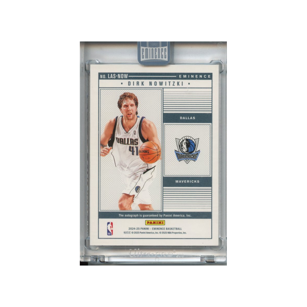 Dirk-Nowitzki-Autograph-14K-Gold-Troy-Ounce-1/1-2024-Eminence-Rückseite