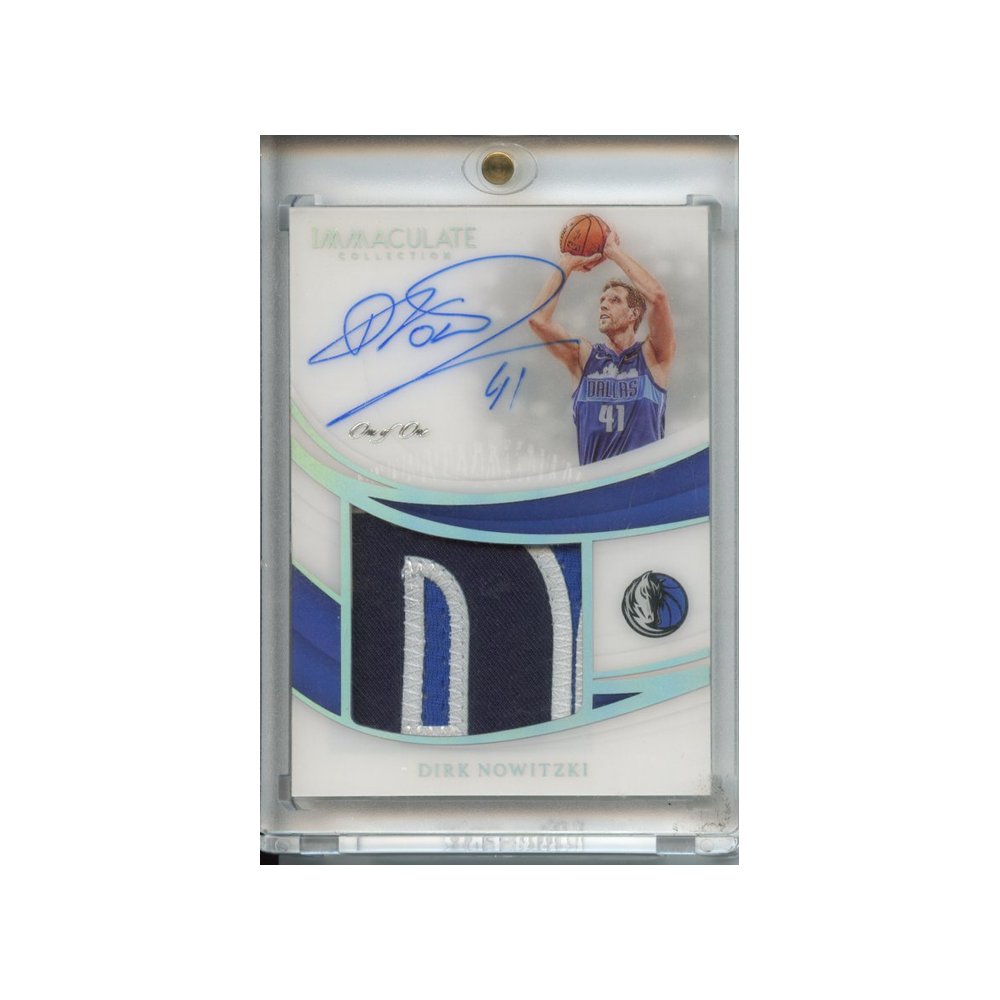 Dirk-Nowitzki-Patch-Autograph-1/1-2018-Immaculate-Collection-Vorderseite