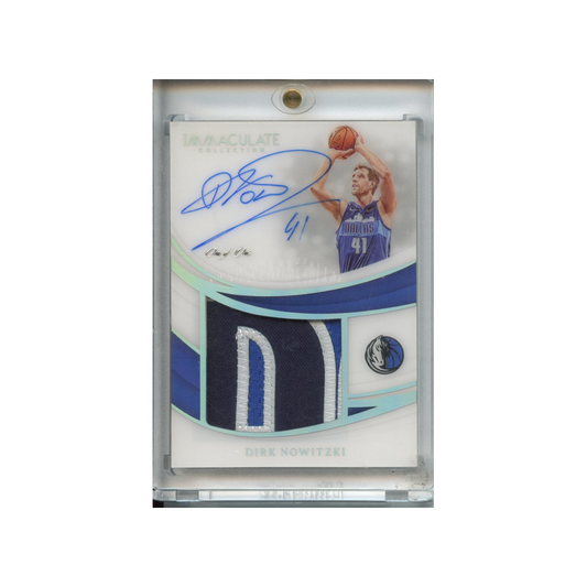Dirk-Nowitzki-Patch-Autograph-1/1-2018-Immaculate-Collection-Vorderseite