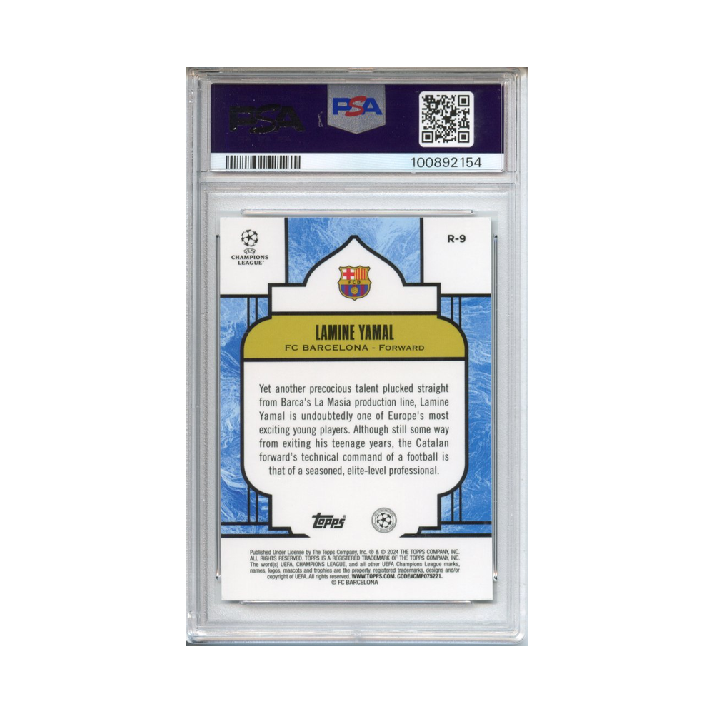 Lamine-Yamal-Rennaissance-2023-24-Topps-Merlin-UCC-PSA-10-Rückseite